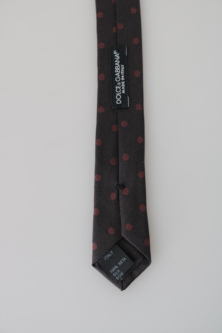 Elegant Polka Dot Silk Neck Tie