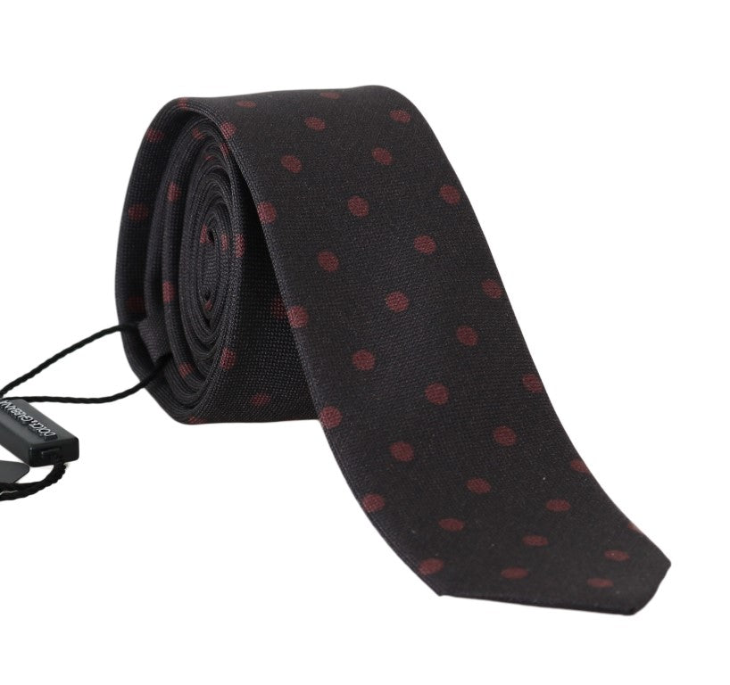 Elegant Polka Dot Silk Neck Tie