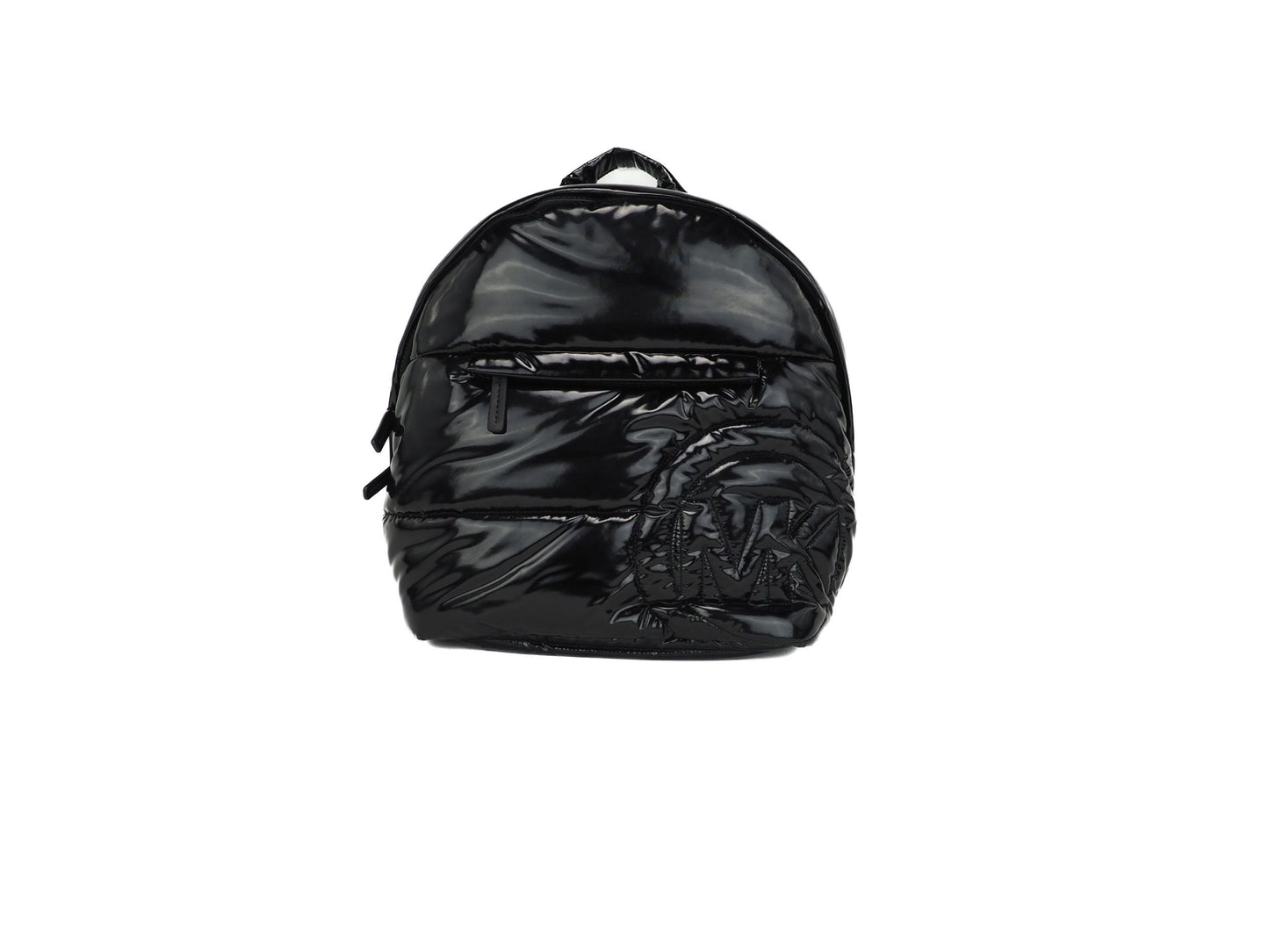 Rae Medium Quilted Patent Leather Backpack Bookbag (Black)