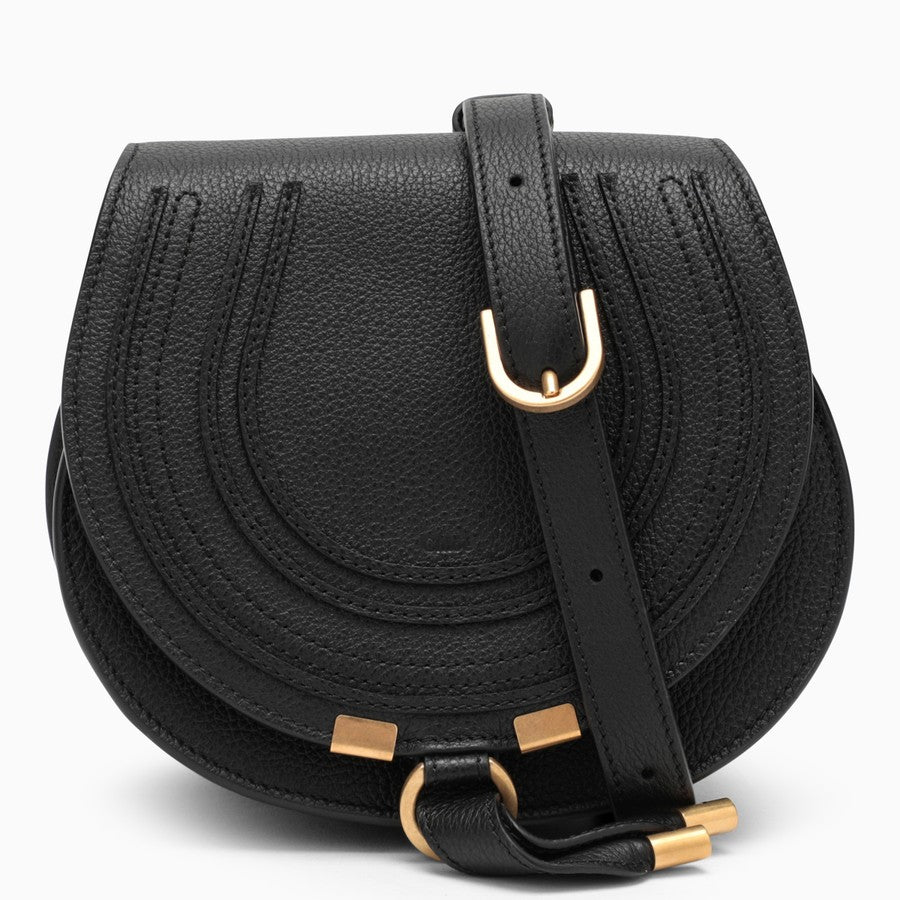 Chic Black Calf Leather Small Crossbody Bag