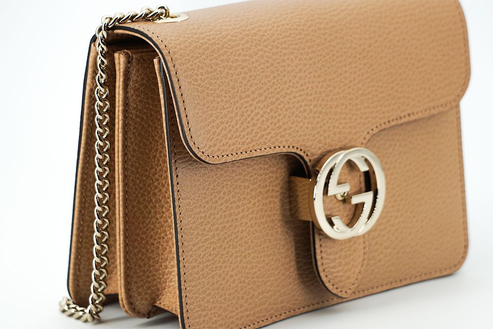 Elegant Beige Shoulder Bag with GG Snap