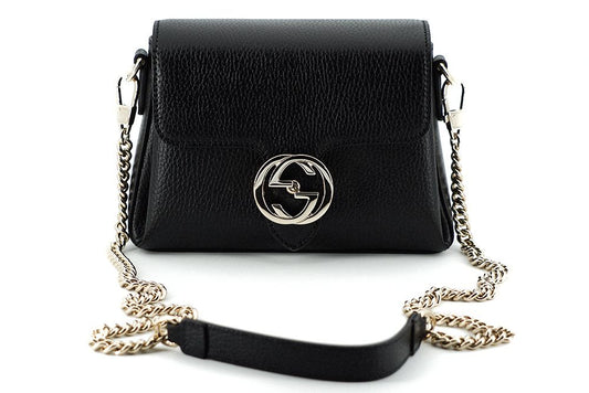 Elegant Black Calf Leather Shoulder Bag