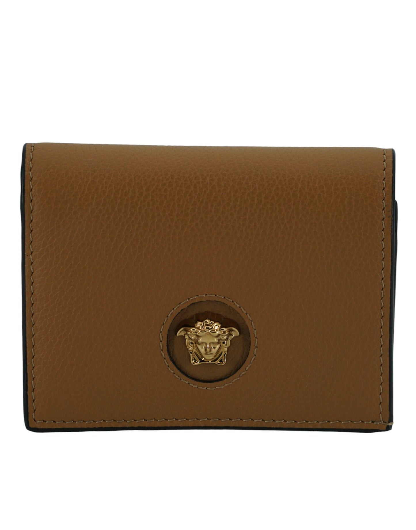 Brown Calf Leather Compact Wallet