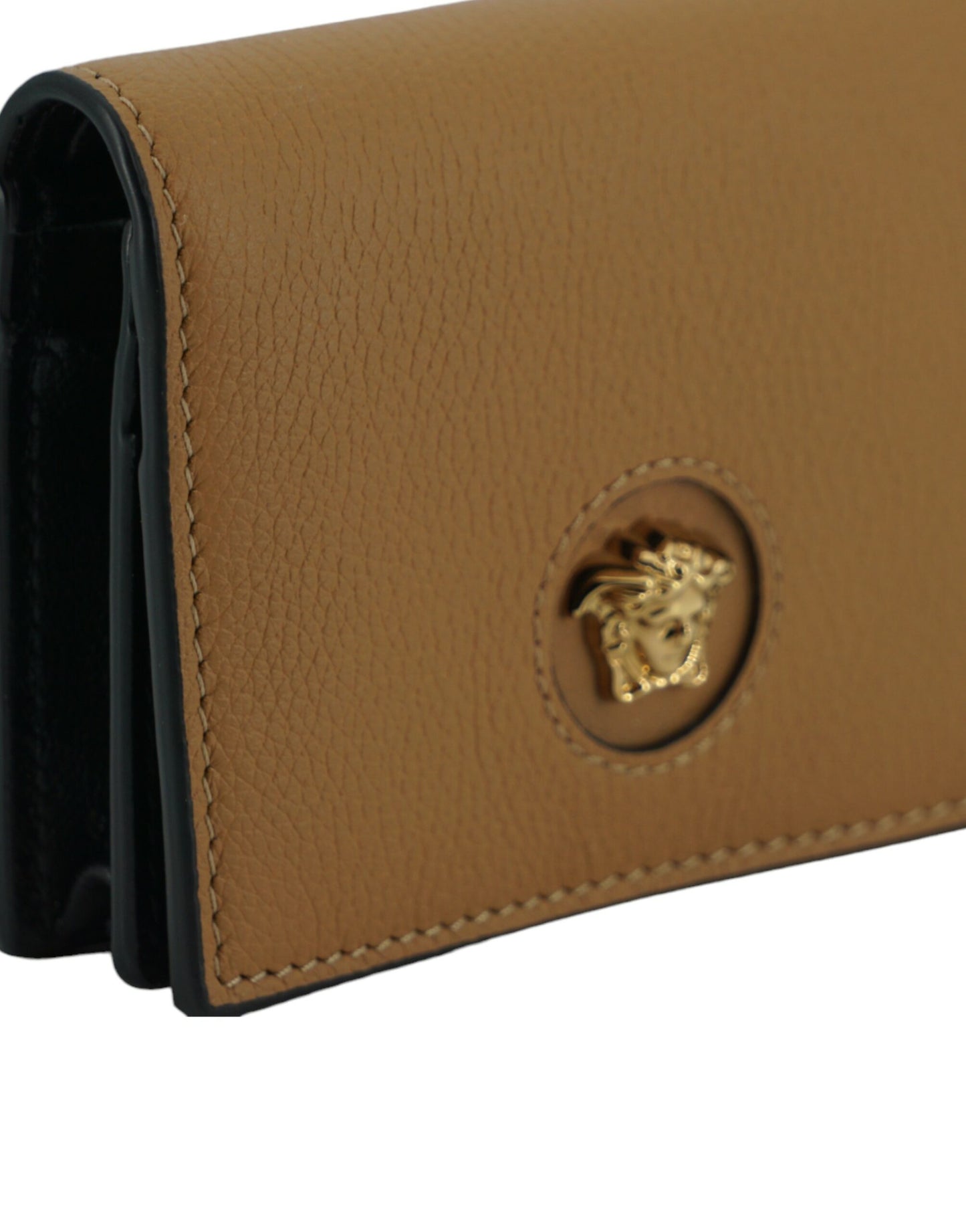 Brown Calf Leather Compact Wallet