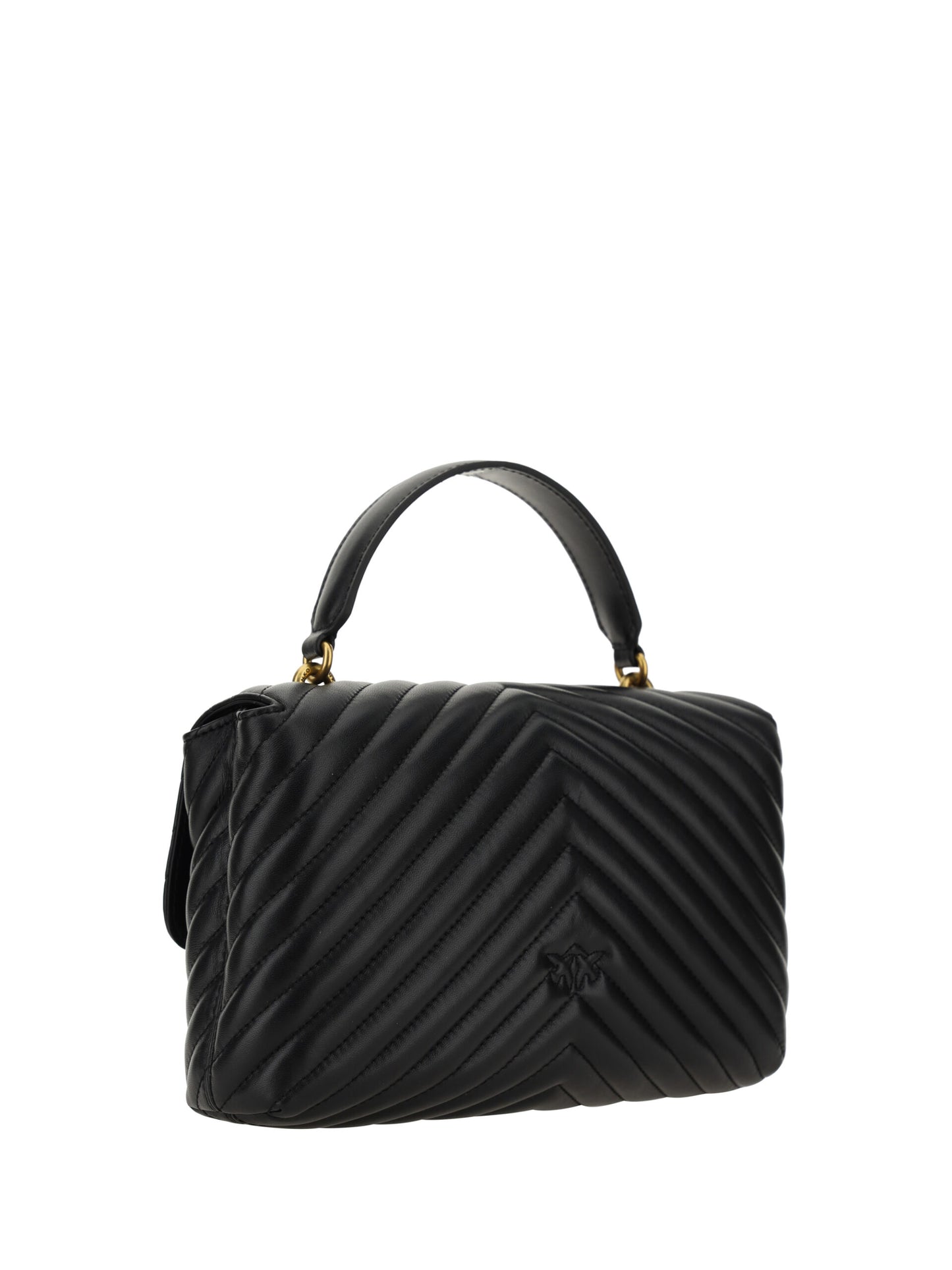 Elegant Black Quilted Calfskin Handbag