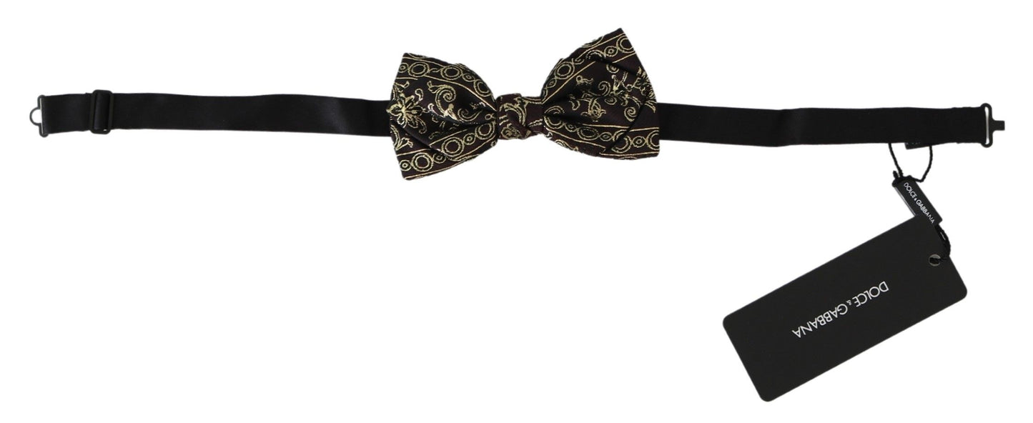 Elegant Floral Jacquard Bow Tie