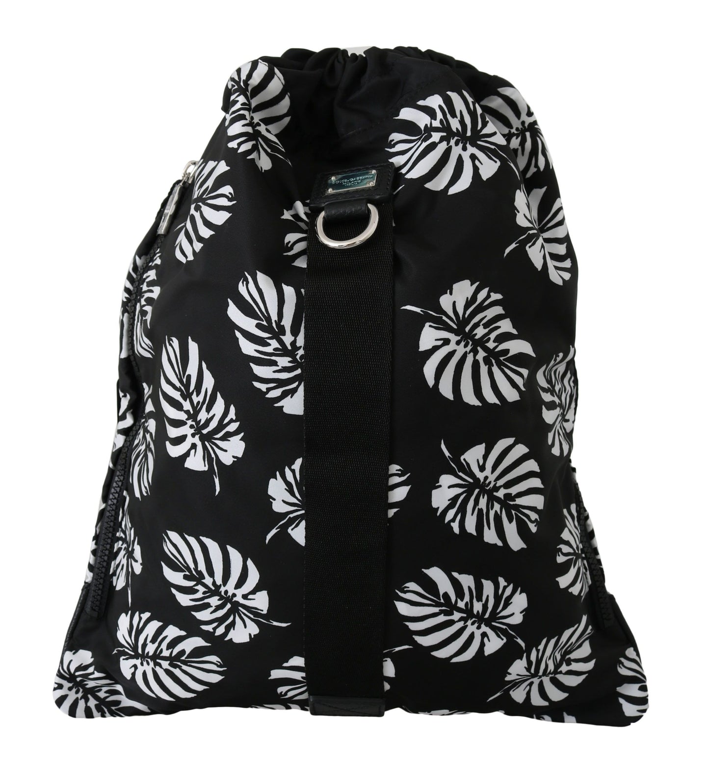 Sleek Black Palm Leaves Backpack