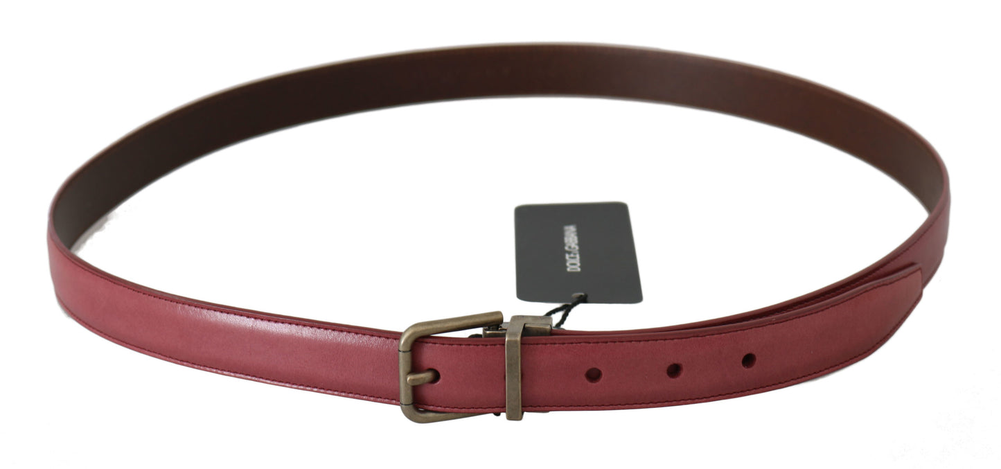 Elegant Pink Leather Belt for Men