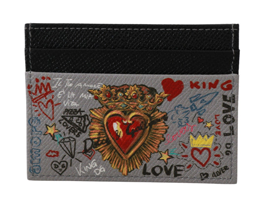 Multicolor Heart Maria Love Leather Cardholder