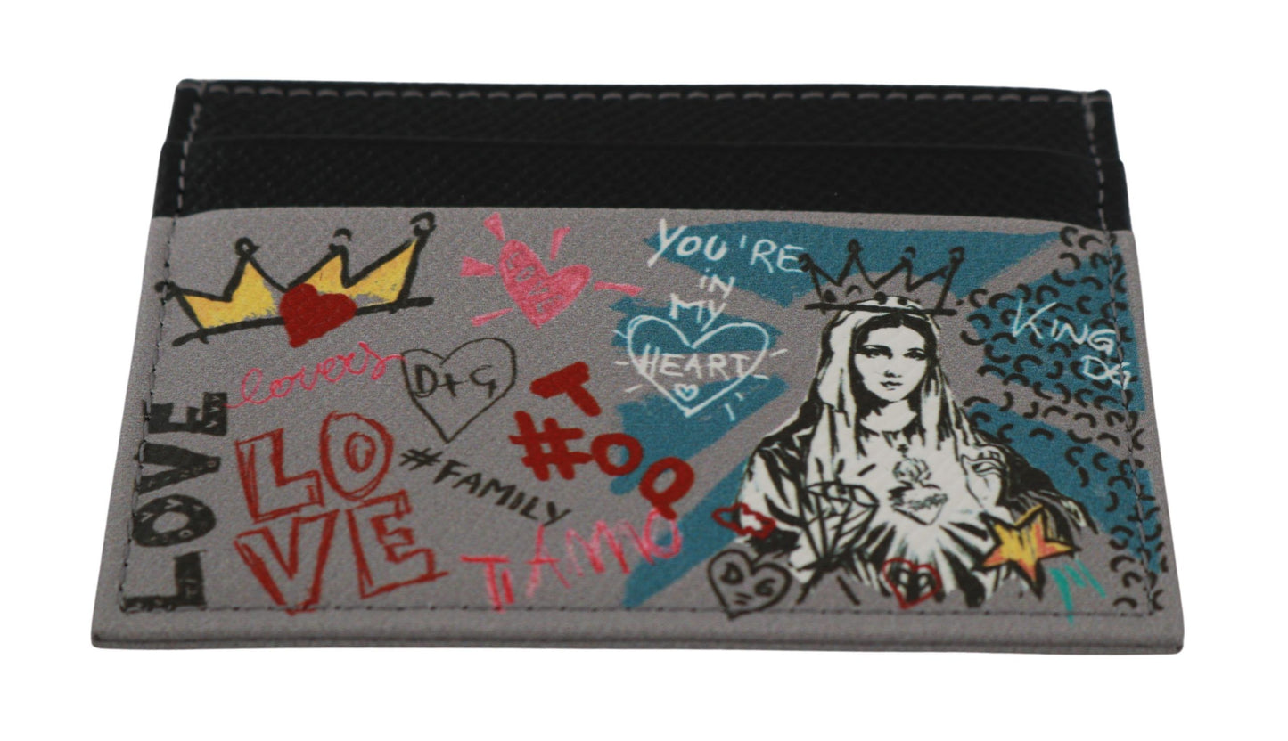 Multicolor Heart Maria Love Leather Cardholder