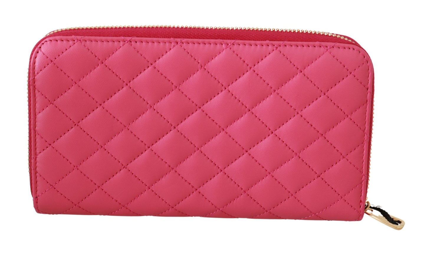 Elegant Pink Continental Zip Wallet