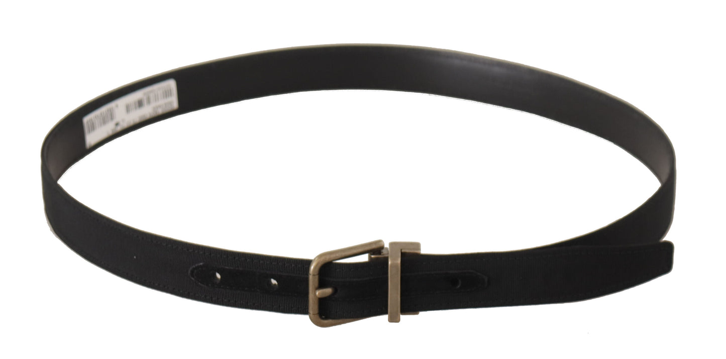 Elegant Black Leather Eye-Catching Belt