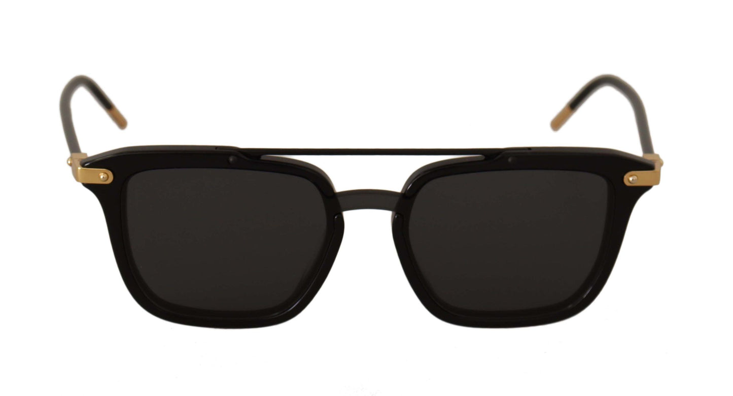 Sleek Black Sunglasses with Grey UV Lenses