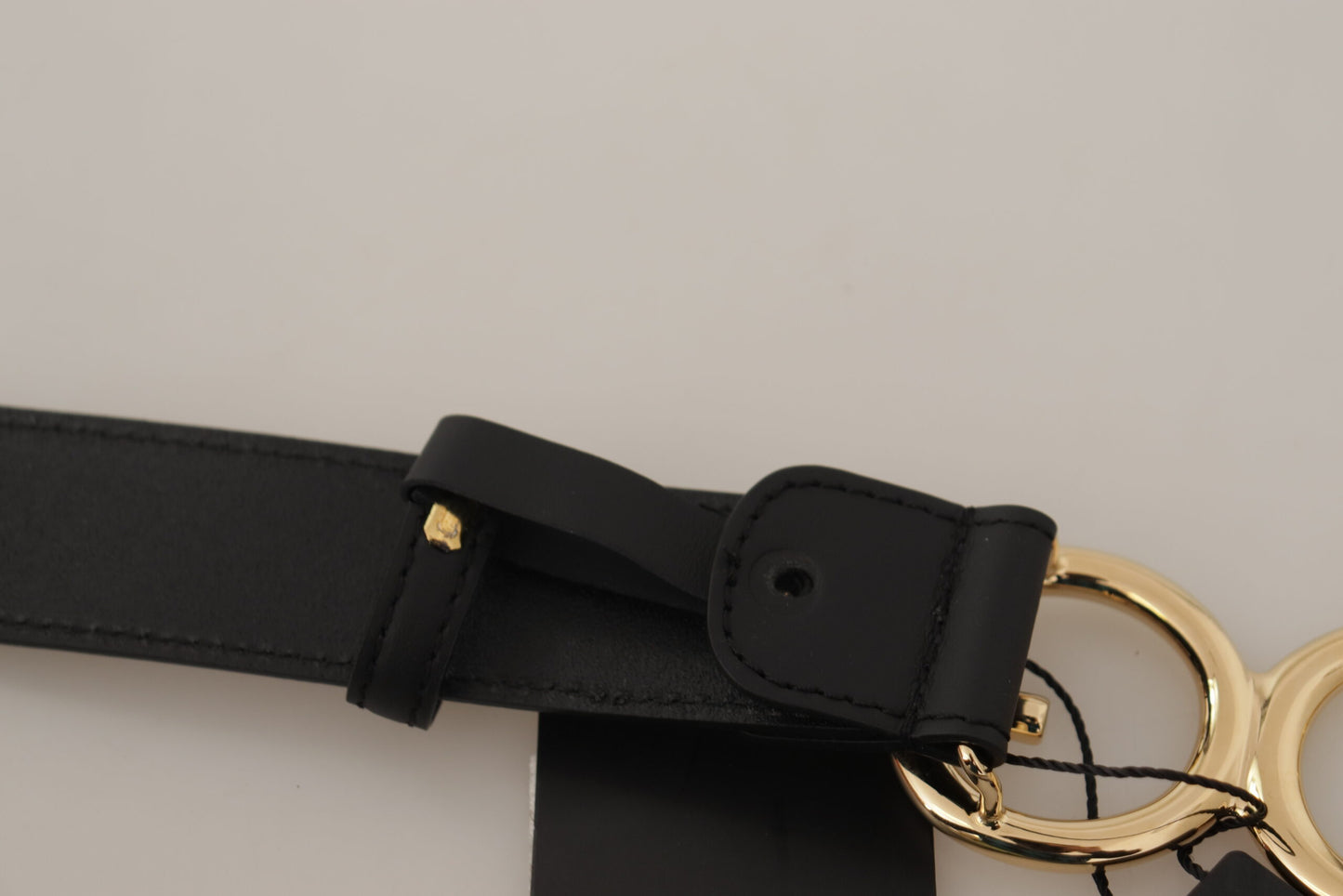 Elegant Engraved Logo Leather Belt