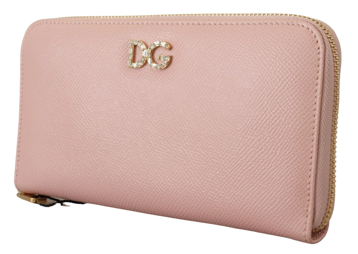 Elegant Pink Leather Continental Wallet