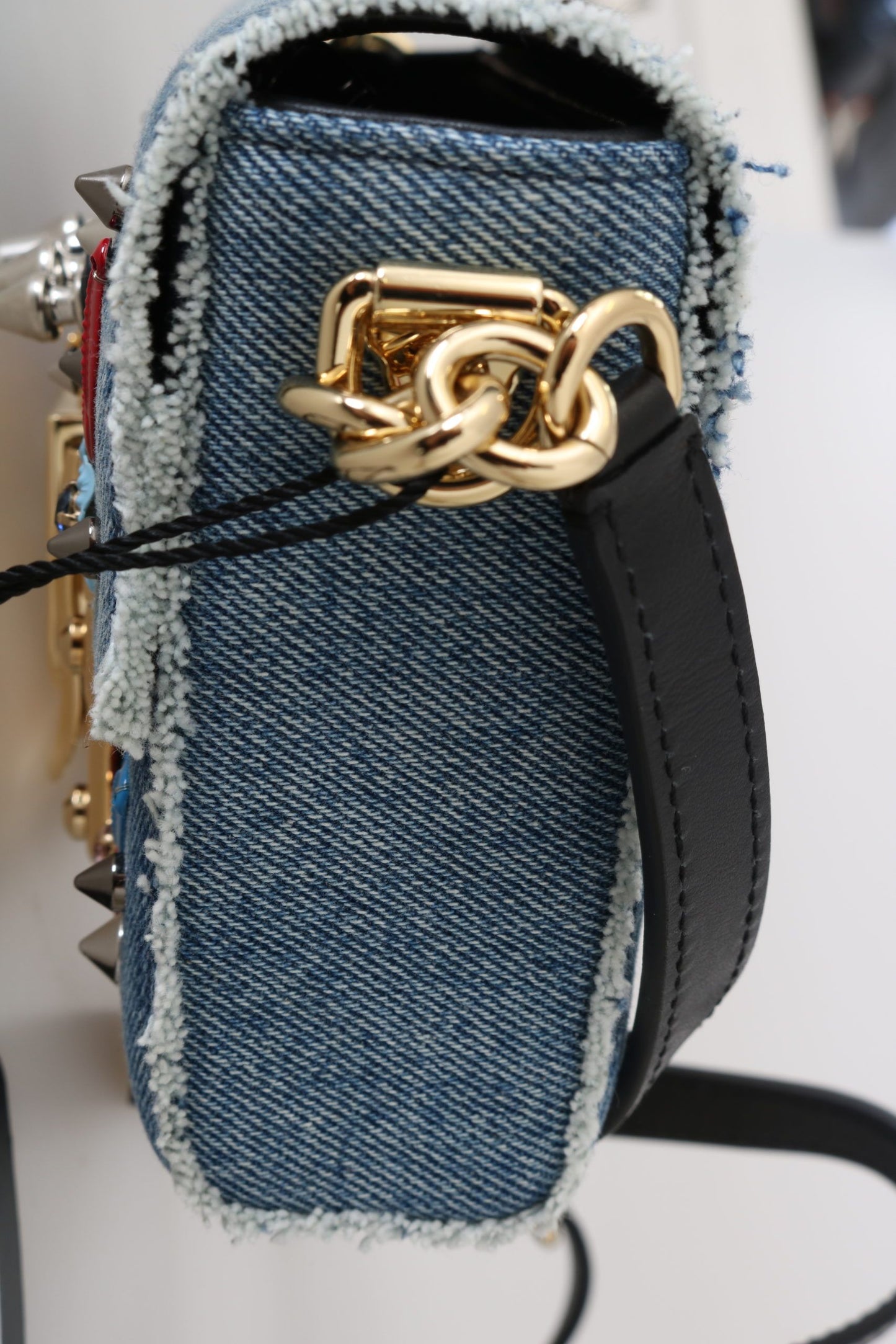 Elegant Blue & Black Lucia Crossbody Bag