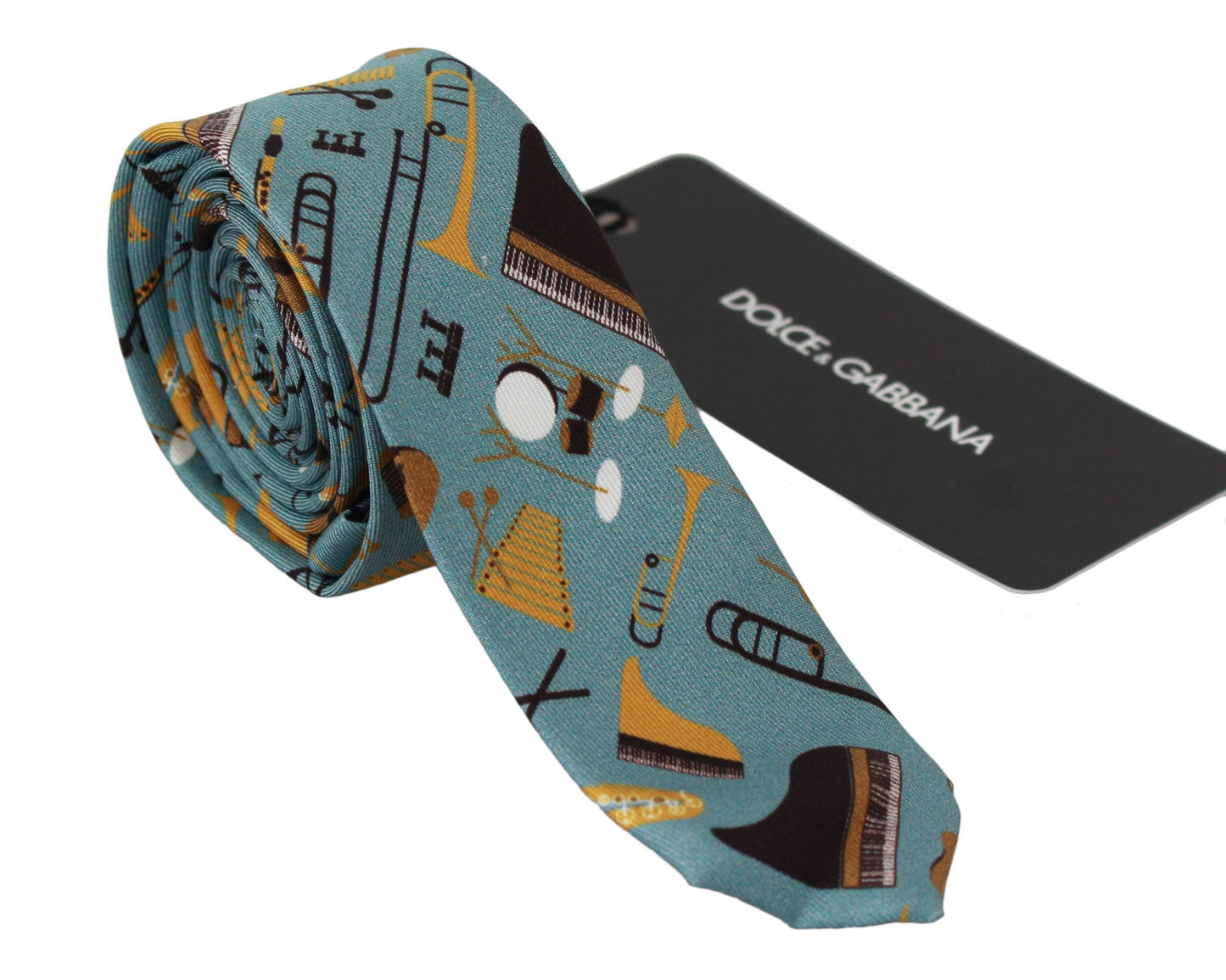 Multicolor Silk Music Print Neck Tie