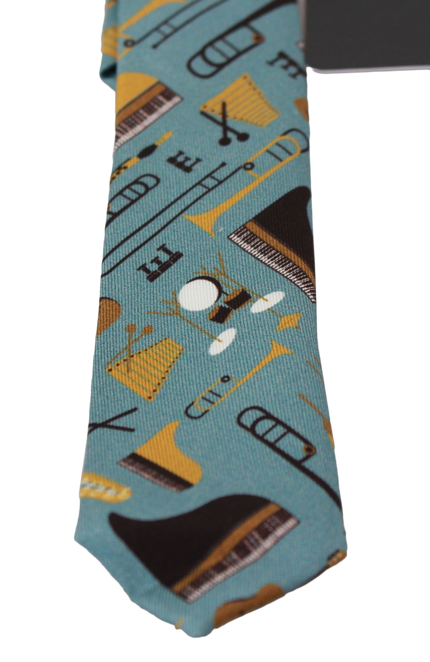 Multicolor Silk Music Print Neck Tie