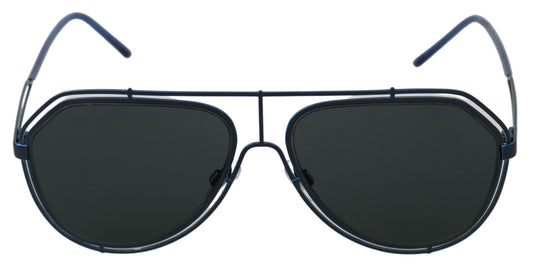 Sleek Steel Blue Men's Sunglasses