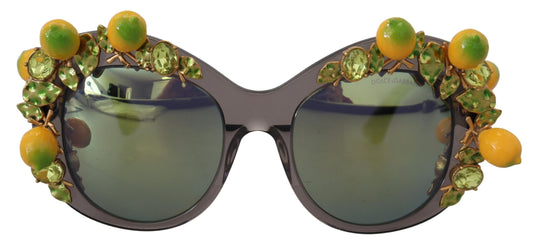 Gray Acetate Crystals Lemon Applique DG4283B Sunglasses