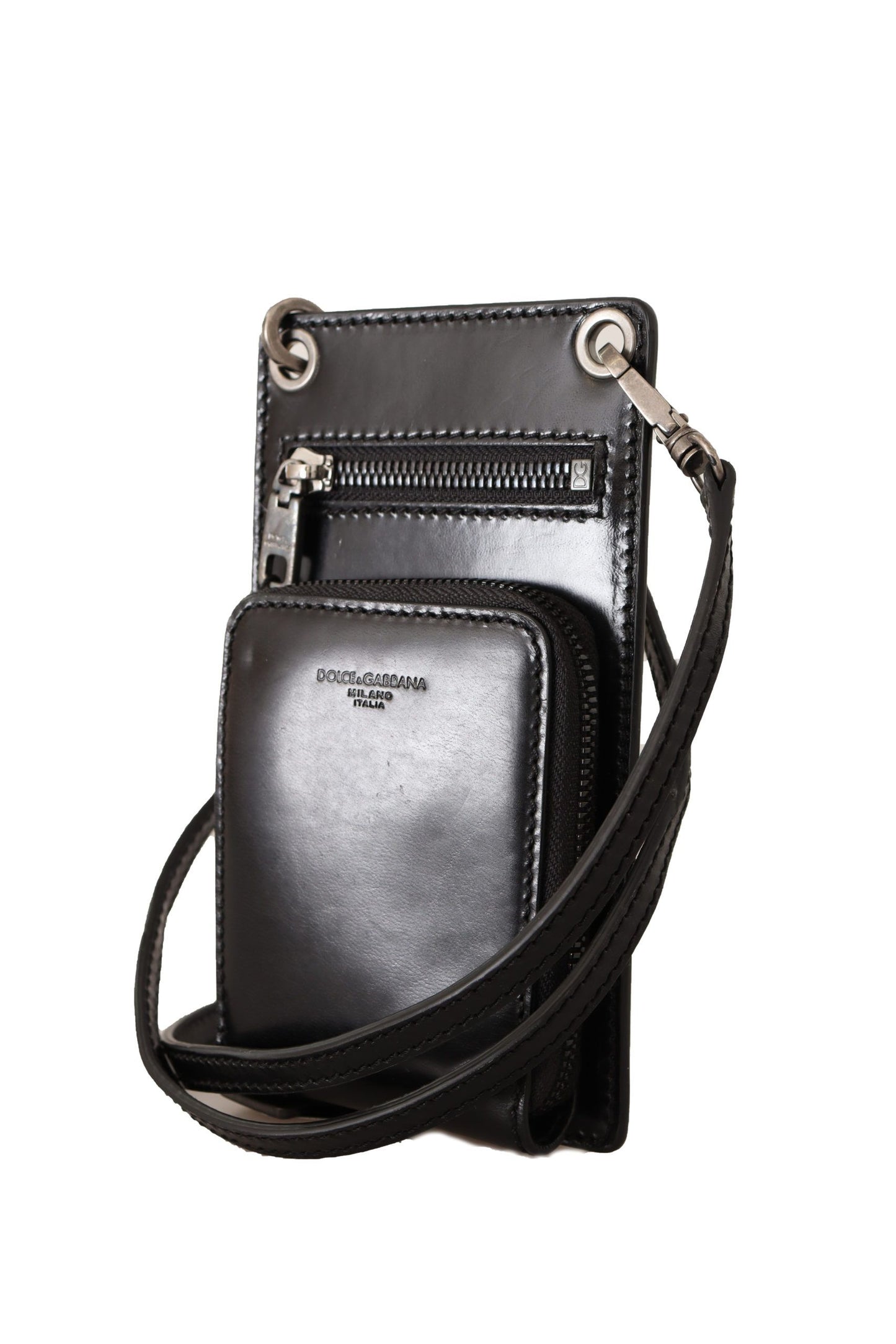 Elegant Leather Phone Wallet with Strap