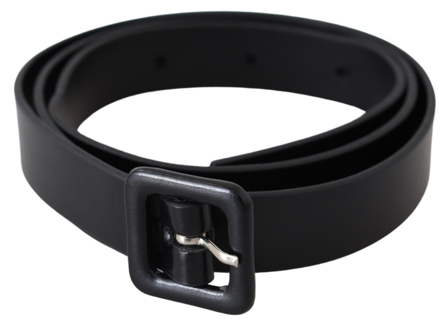 Elegant Black Leather Fashion Belt