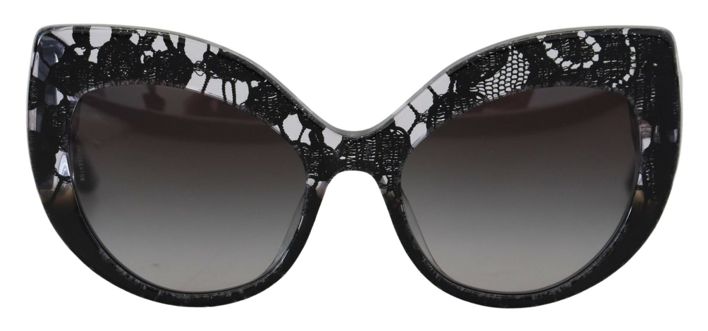 Elegant Black Lace Acetate Sunglasses