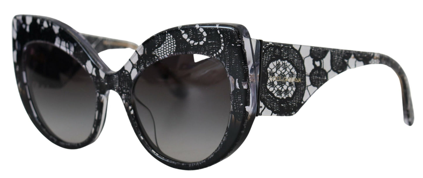 Elegant Black Lace Acetate Sunglasses