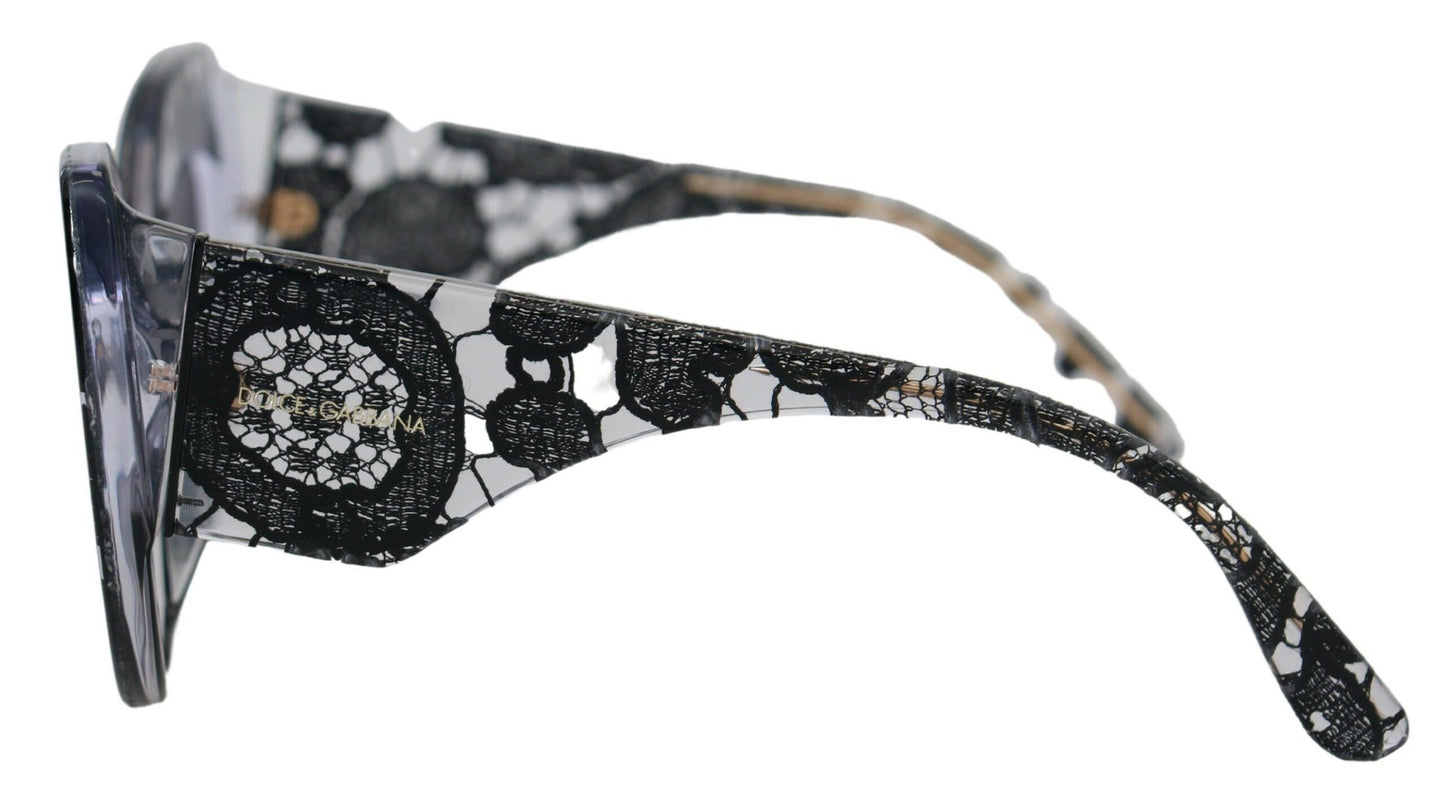 Elegant Black Lace Acetate Sunglasses