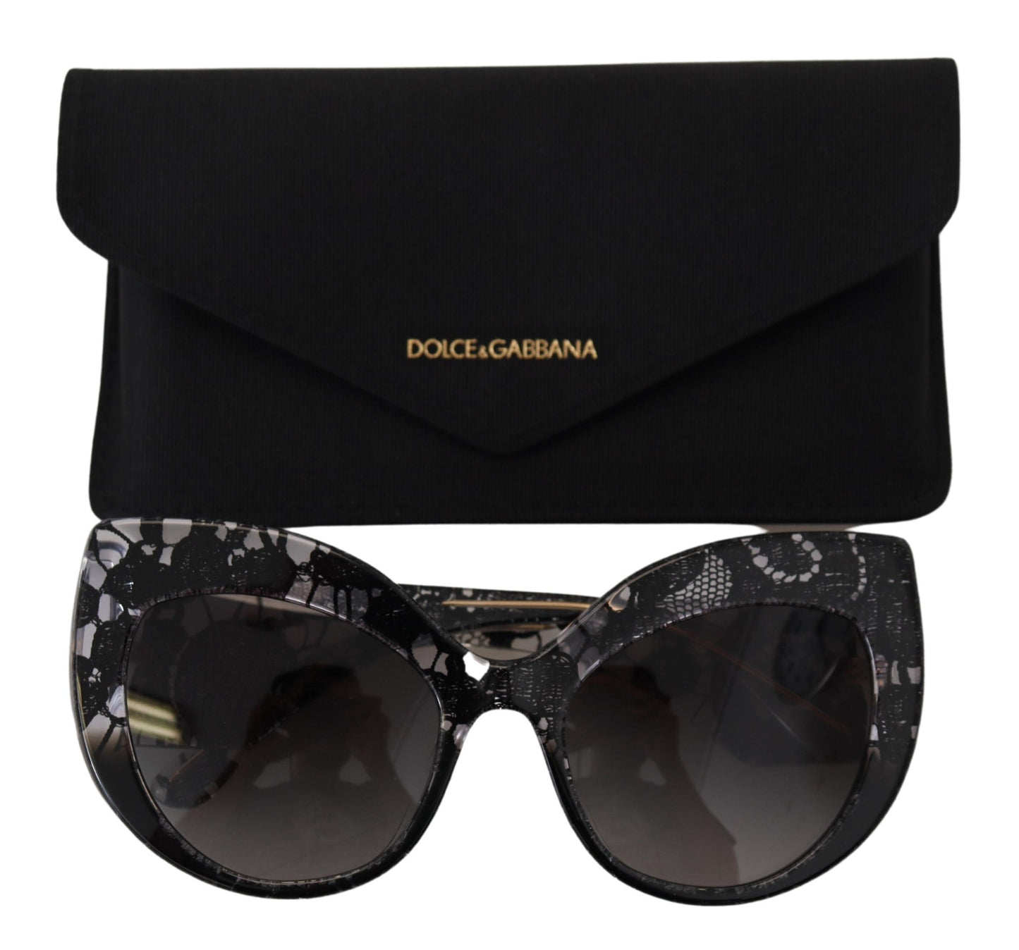 Elegant Black Lace Acetate Sunglasses