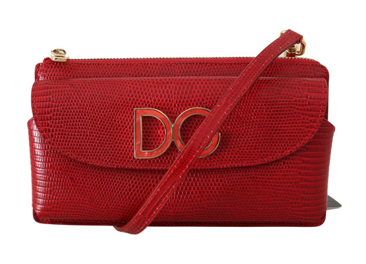 Elegant Crimson Crossbody Leather Bag