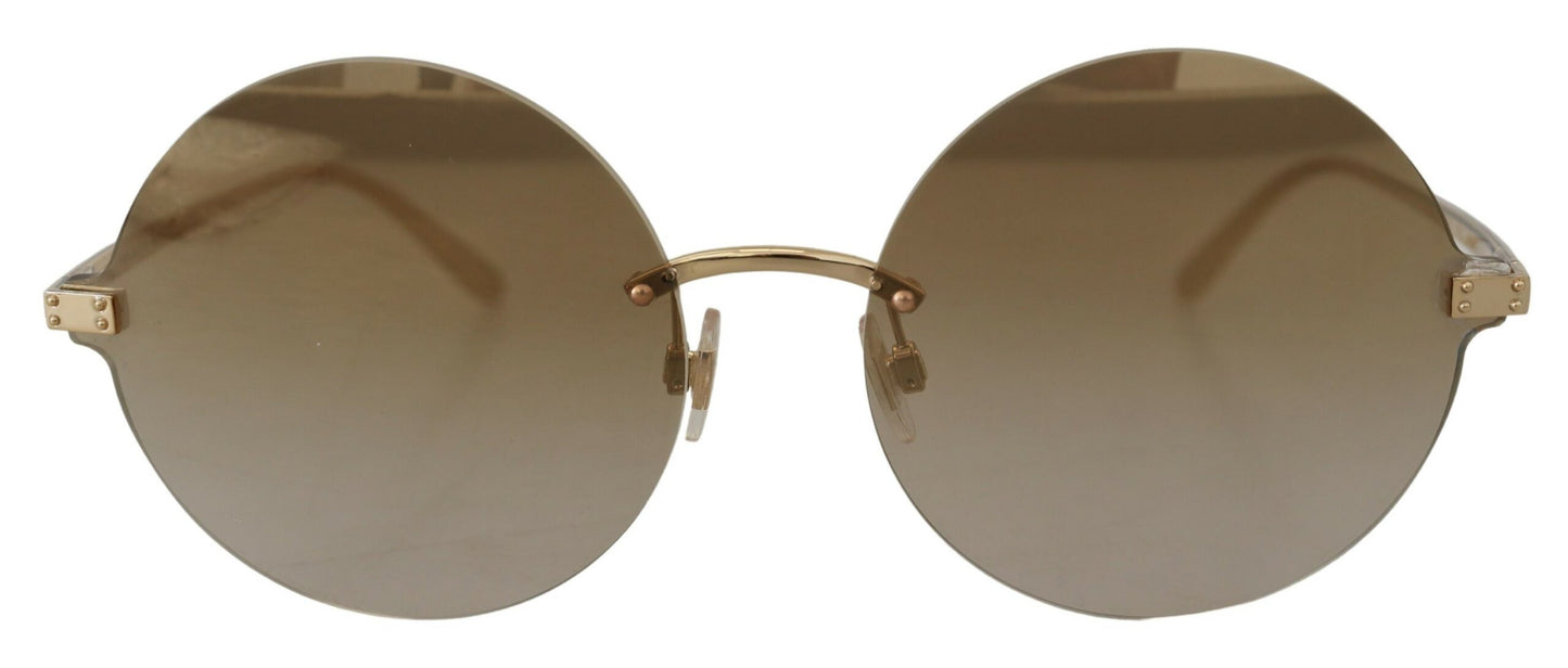 Vintage-Inspired Round Golden Sunglasses