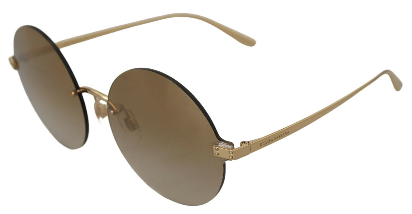 Vintage-Inspired Round Golden Sunglasses