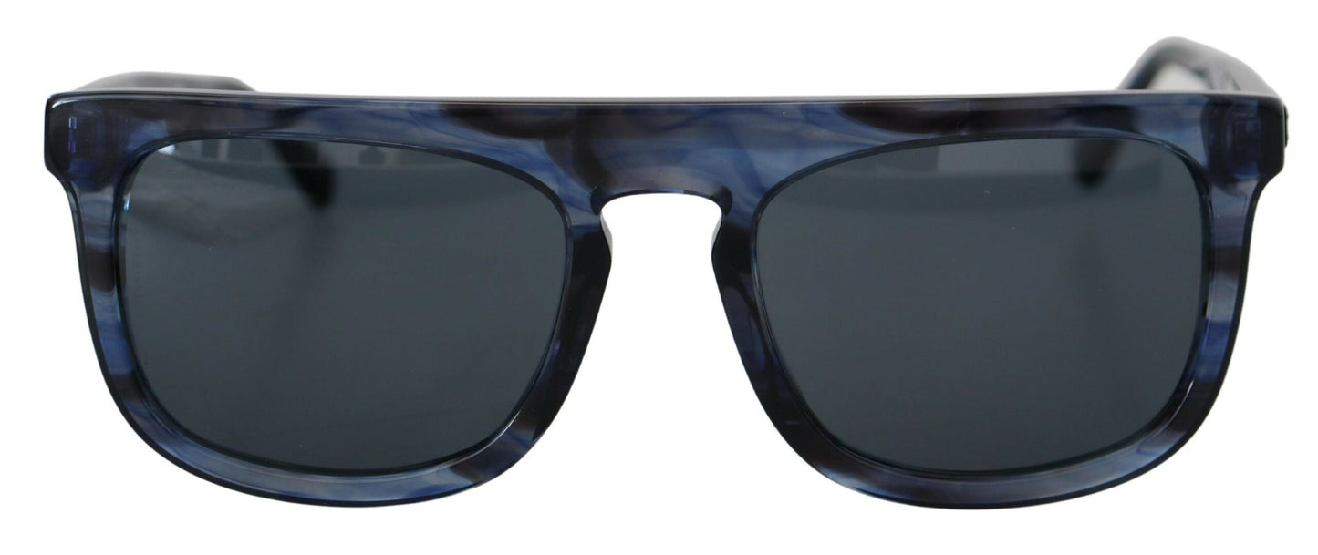 Elegant Blue Acetate Sunglasses