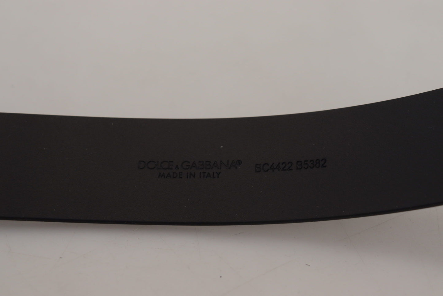 Elegant Black Leather DG Logo Belt