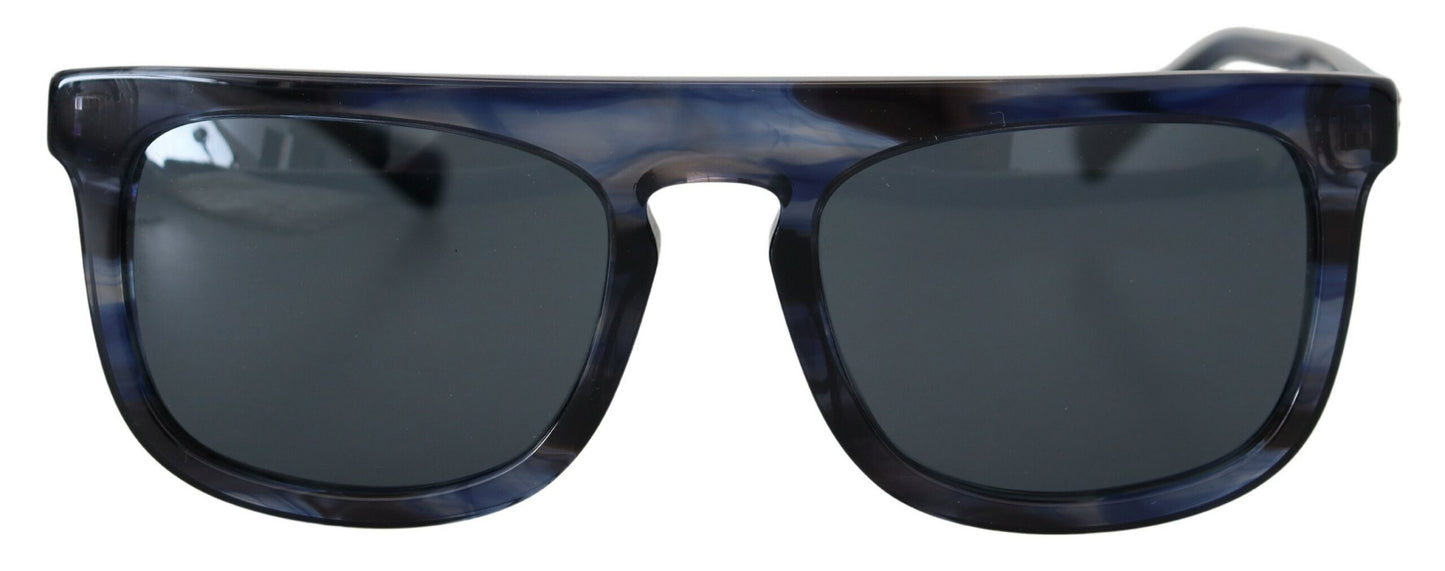 Elegant Blue Acetate Sunglasses