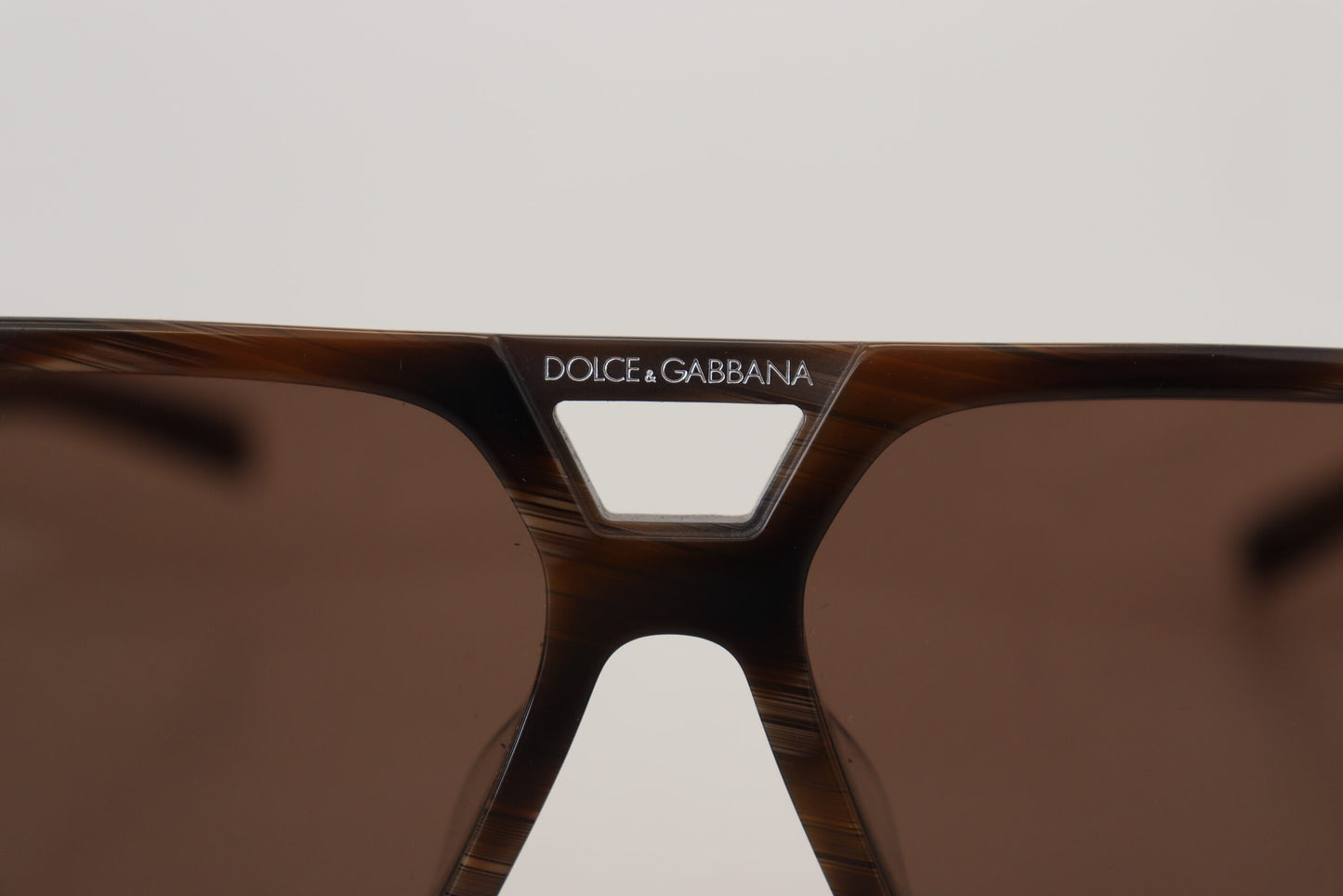 Elegant Unisex Brown Acetate Sunglasses