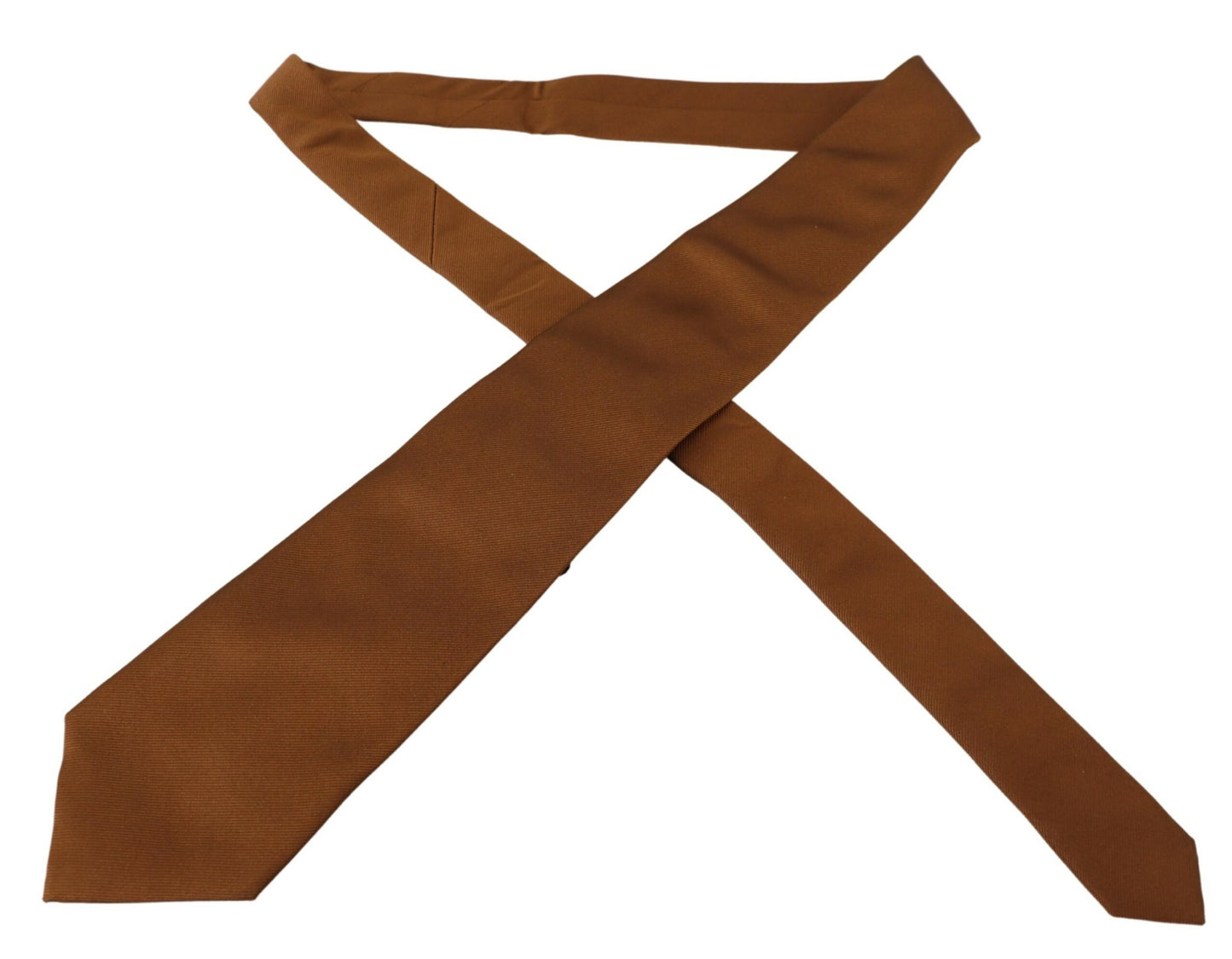 Elegant Brown Silk Men's Tie