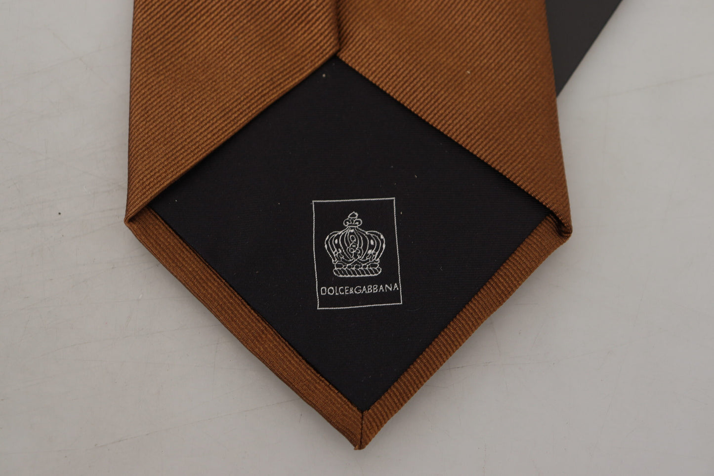 Elegant Brown Silk Men's Tie