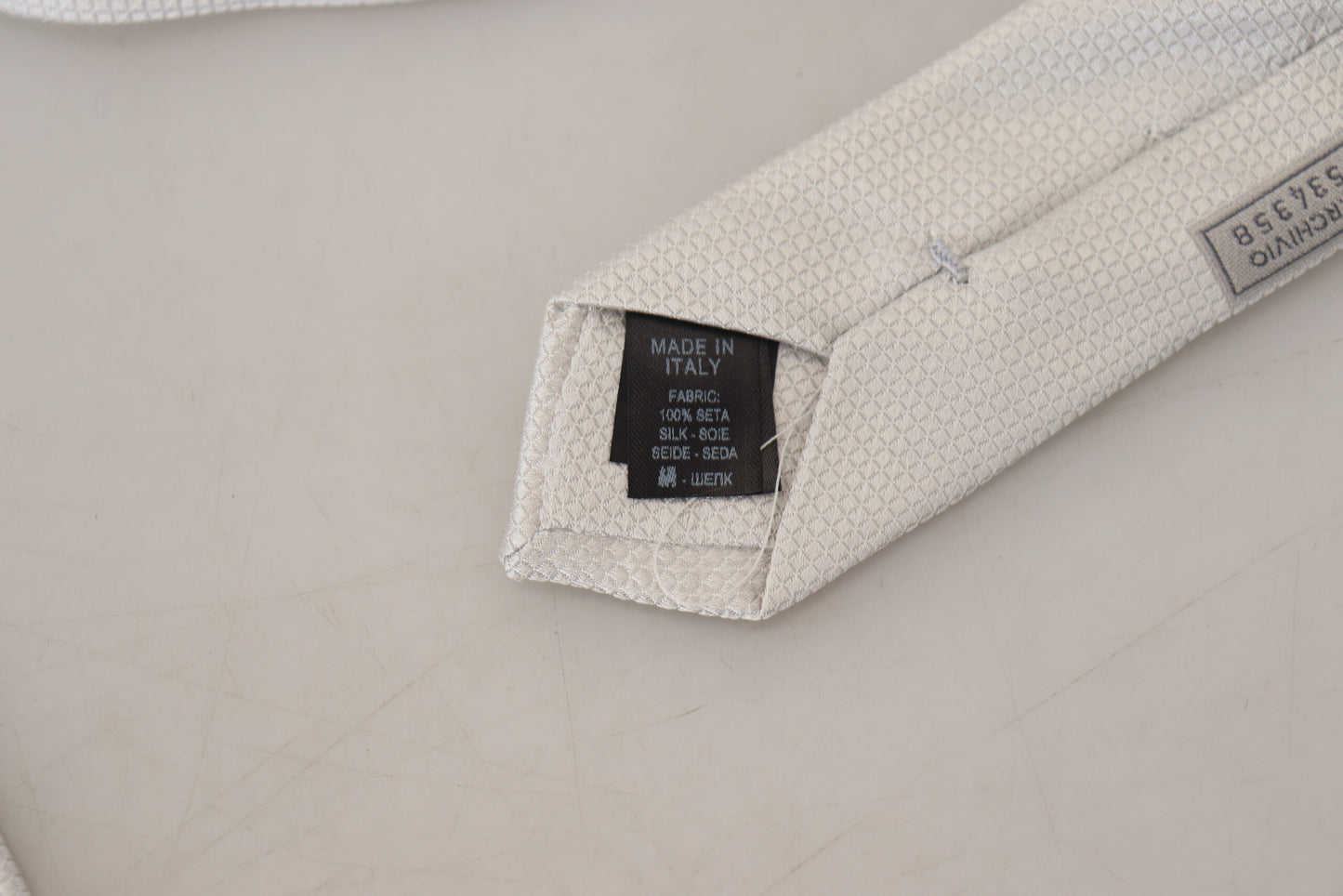 Elegant Off White Silk Tie