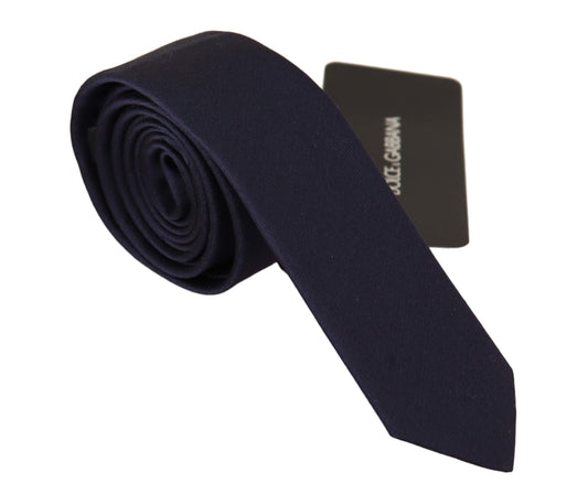 Exquisite Navy Blue Silk Tie