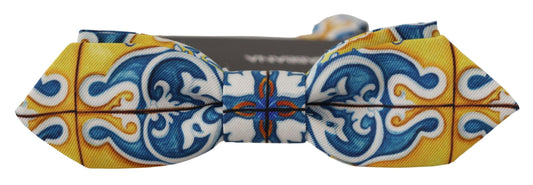 Majolica Print Silk Bow Tie