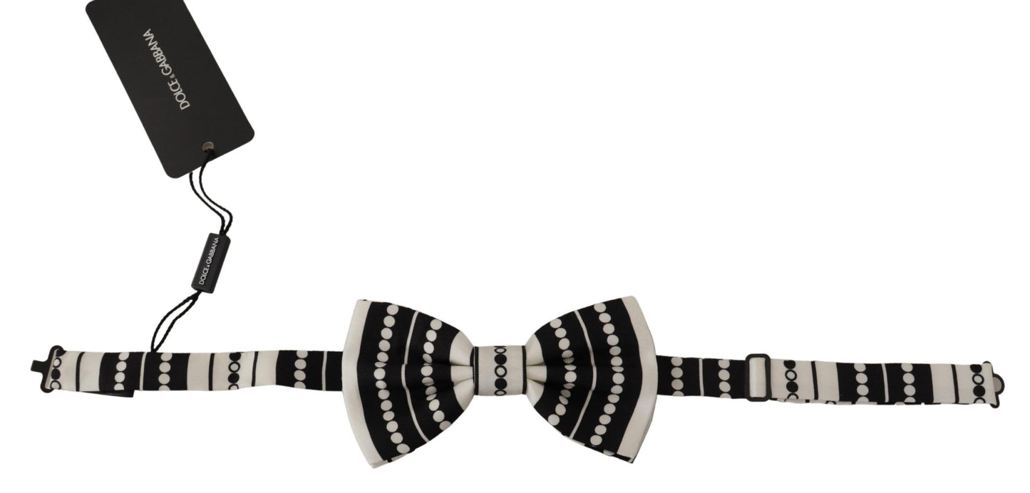 Elegant Polka Dot Silk Bow Tie