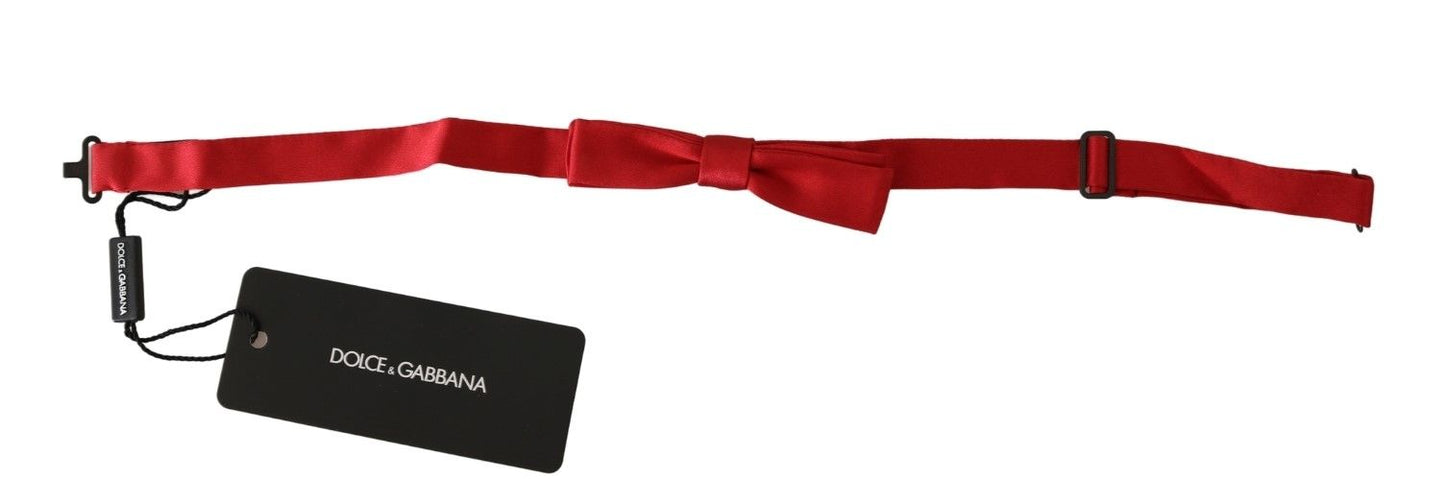 Silk Red Tied Bow Tie Classic Elegance