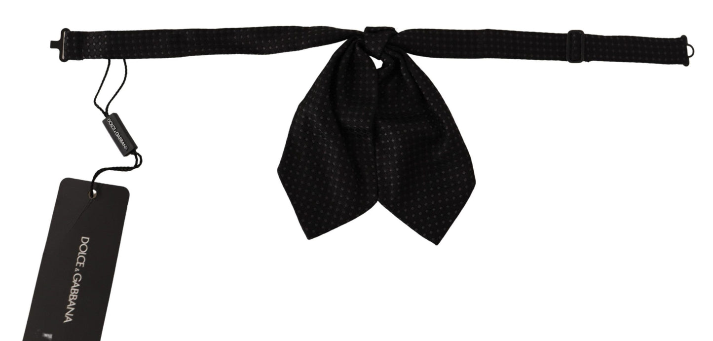 Elegant Polka Dot Silk Bow Tie