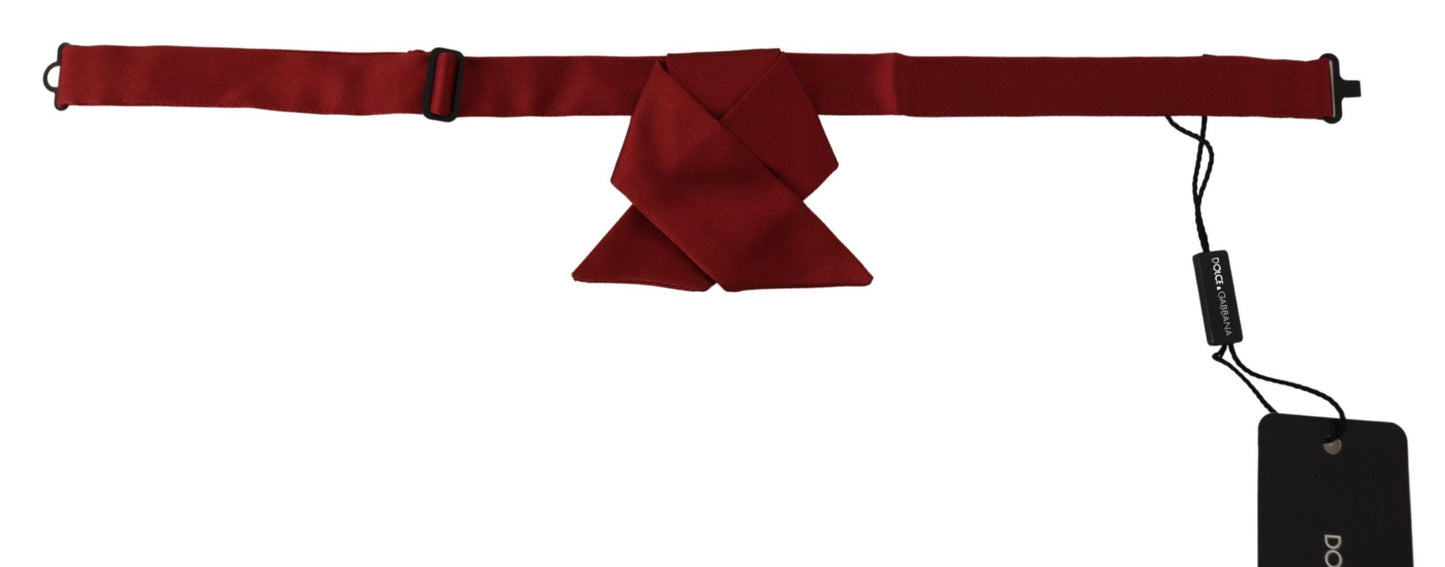 Elegant Red Silk Bow Tie