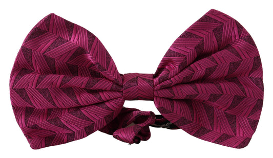 Elegant Pink Silk Bow Tie