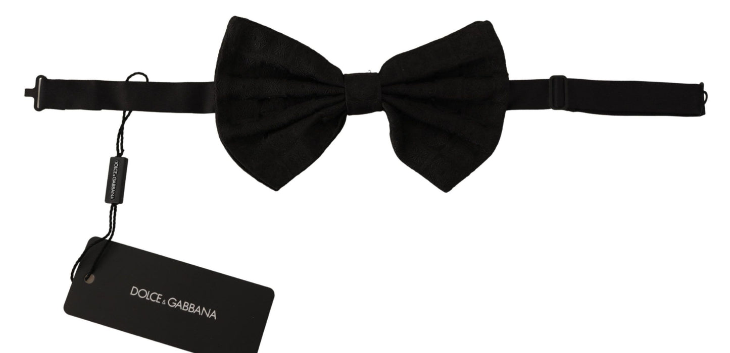 Elegant Silk Black Bow Tie