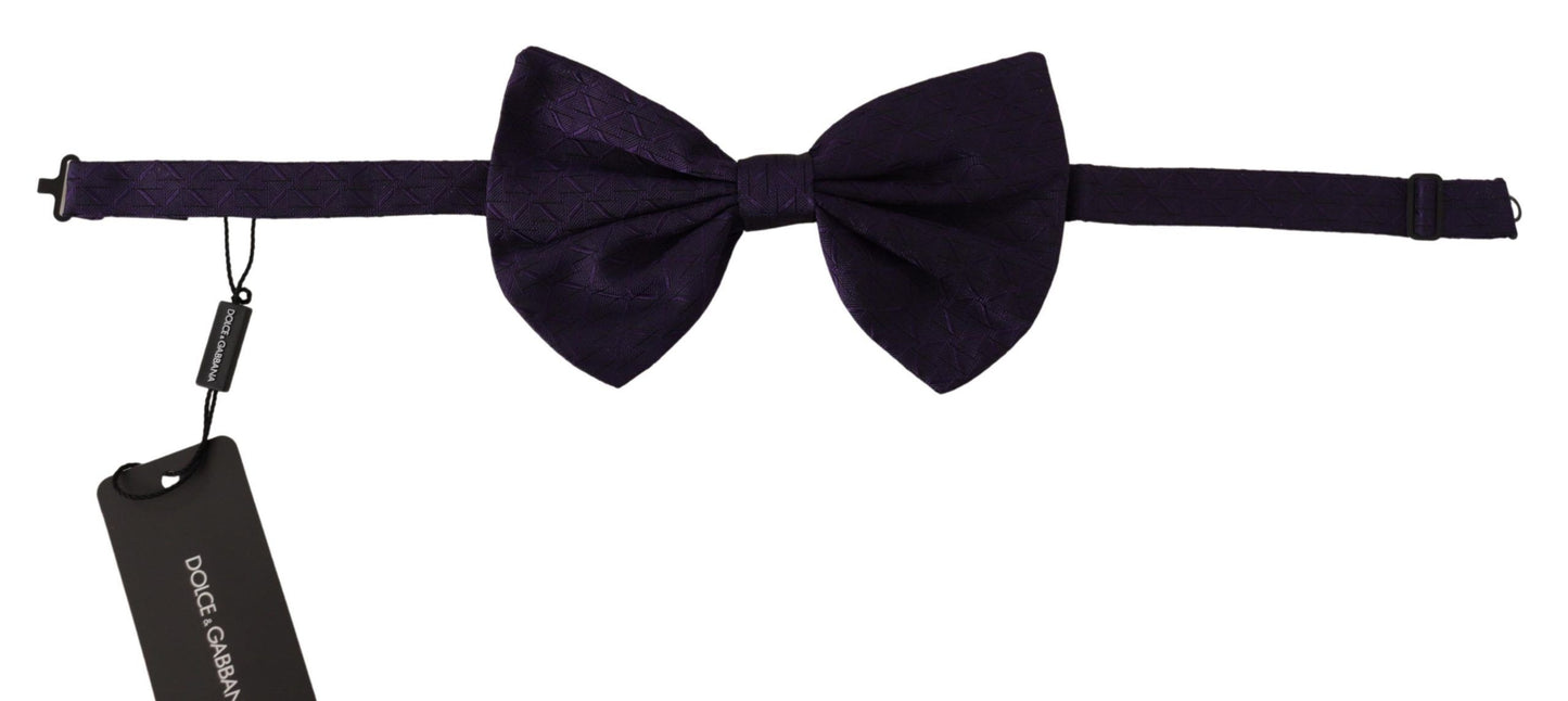 Elegant Blue Silk Bow Tie