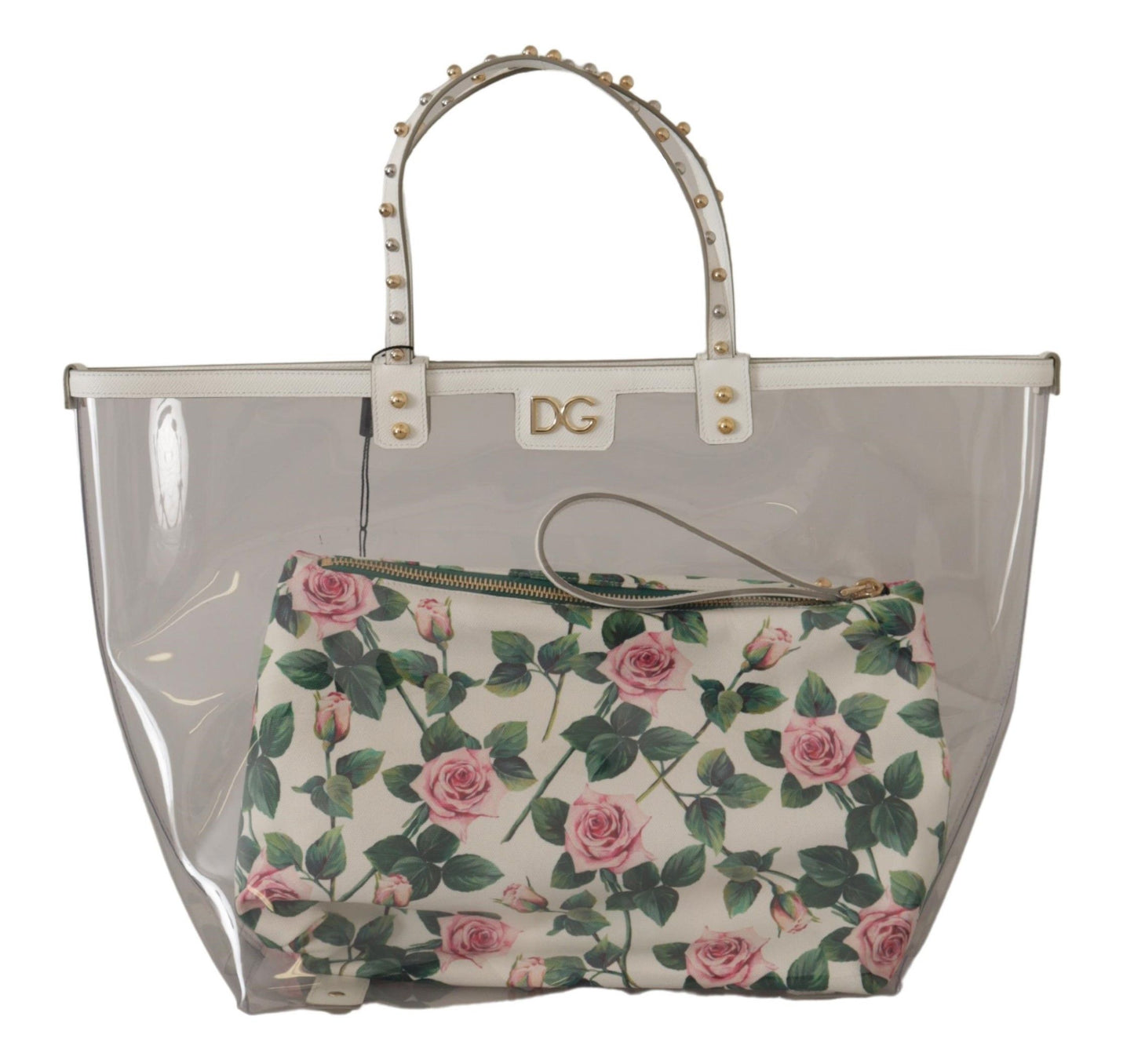 Chic Floral Clutch-Infused Tote for Sophisticated Style